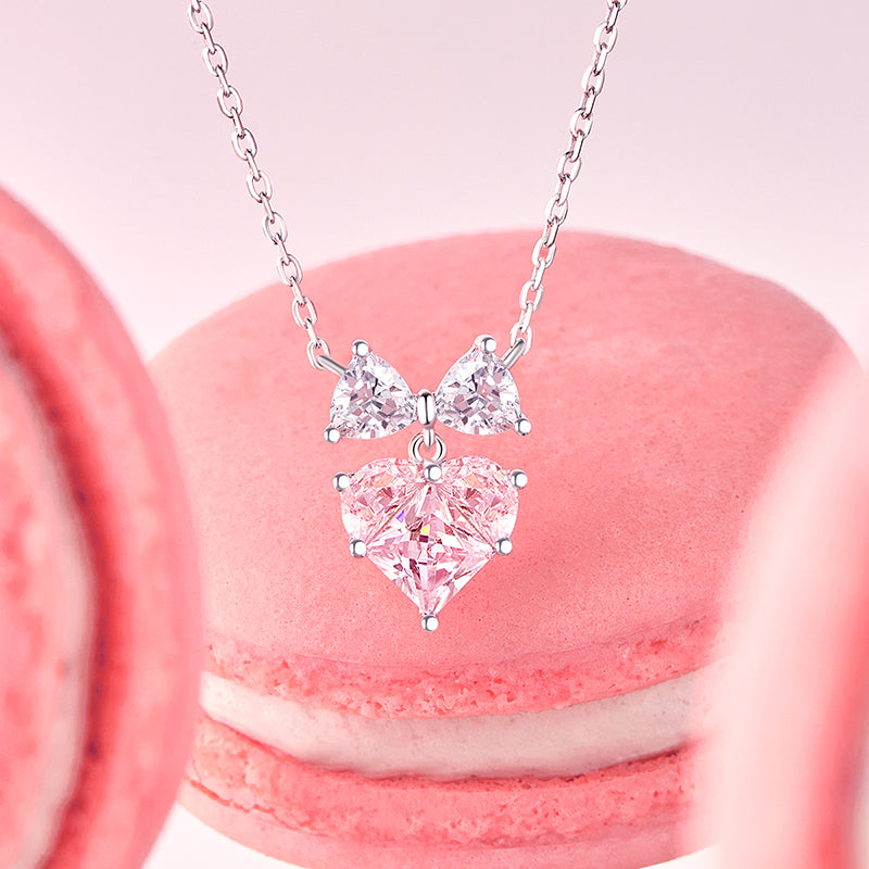 Celyssa Bow Heart Pendant Necklace
