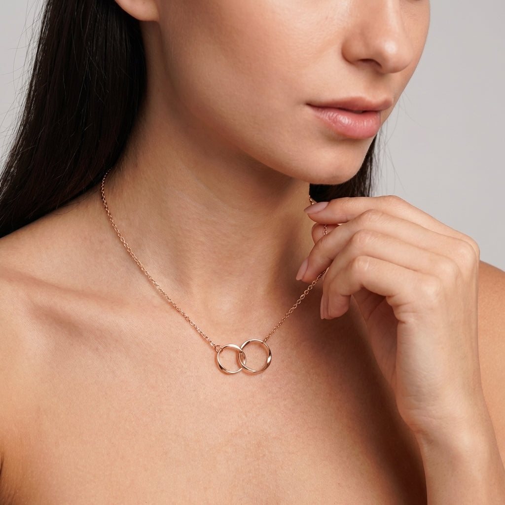Celyssa Double Circle Interlocking Necklace