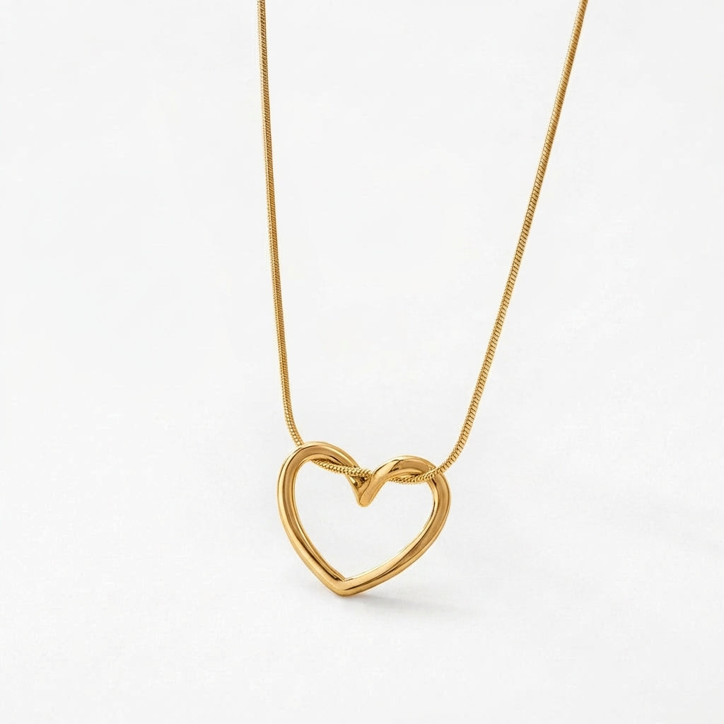 Celyssa Solstice Heart Necklace in Gold