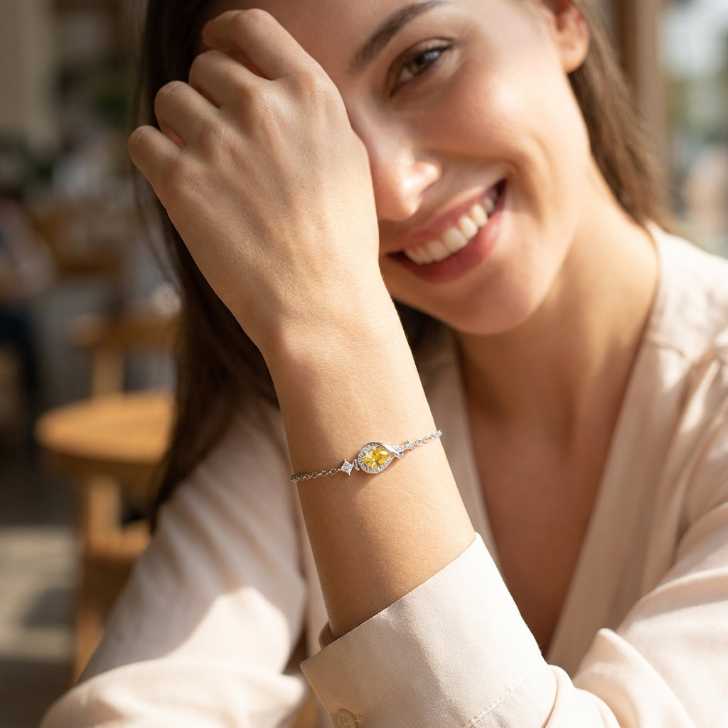 Celyssa Aurelia Golden Stone Bracelet