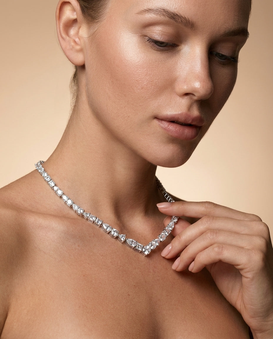 Celyssa Vienne Mixed Crystal Drop Necklace