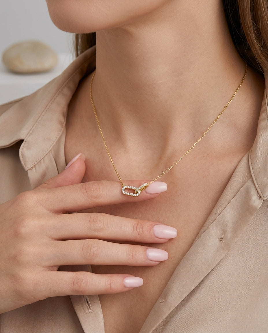 Celyssa Interlocking Geometric Necklace