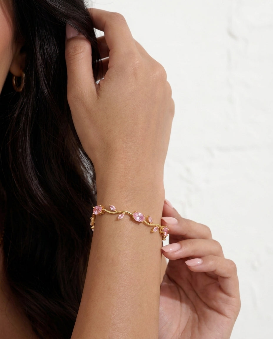 Celyssa Ottilie Vine Multicoloured Flower Bracelet
