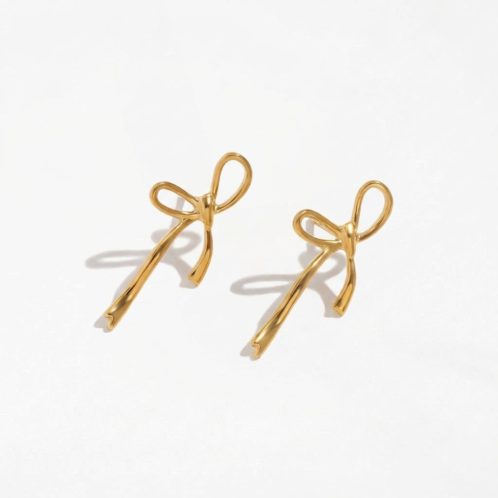 Celyssa Wandering Bow Stud Earrings