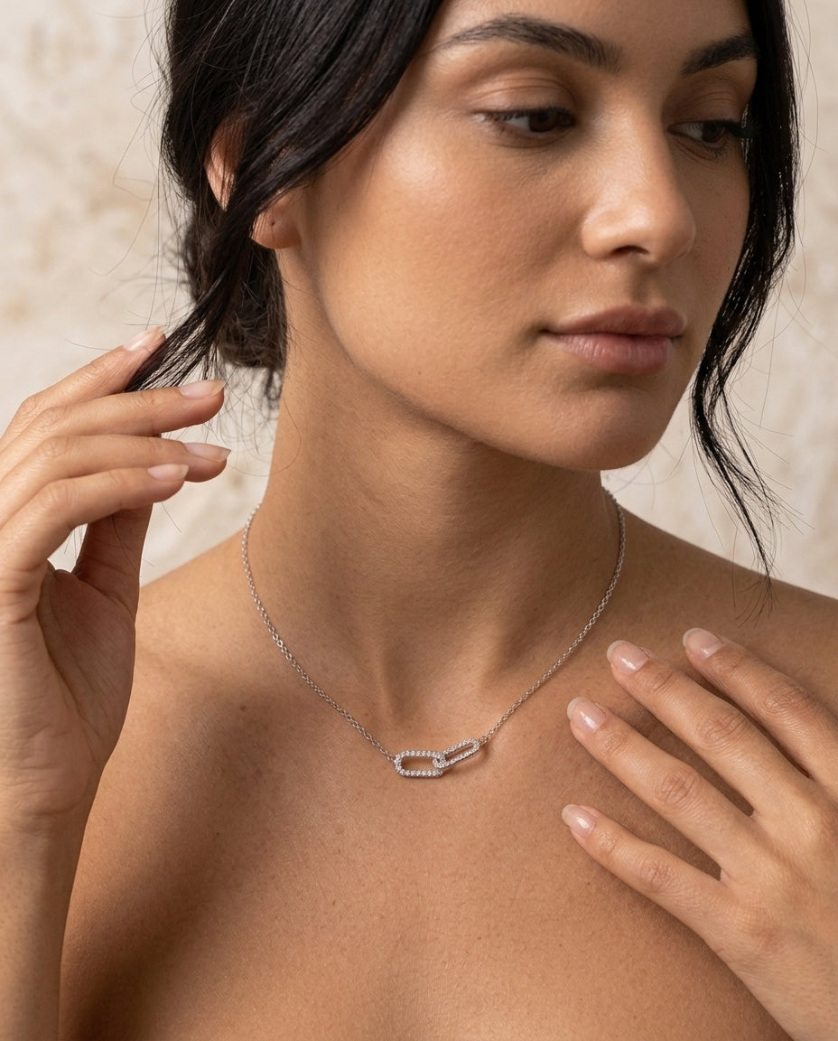 Celyssa Elara Interlock Pendant Necklace