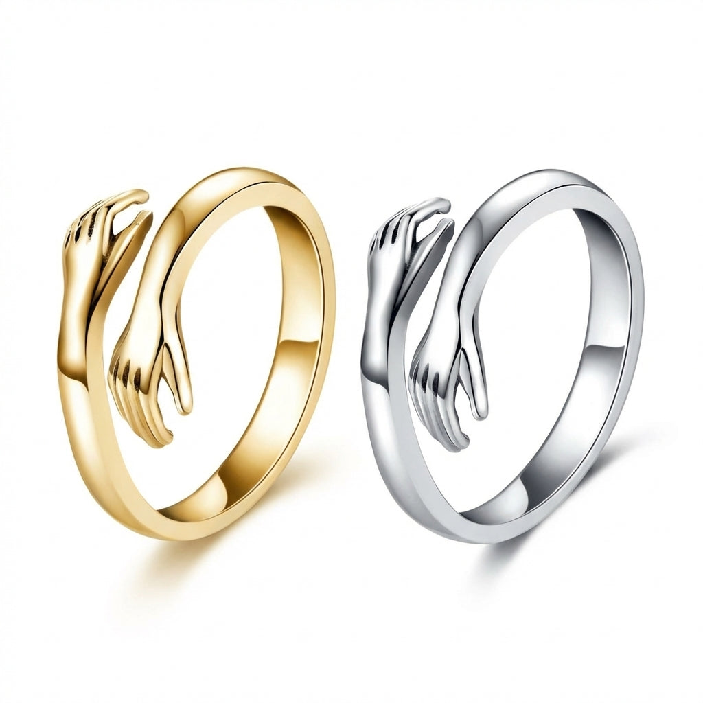 Celyssa Eternal Hug Intertwined Hands Ring