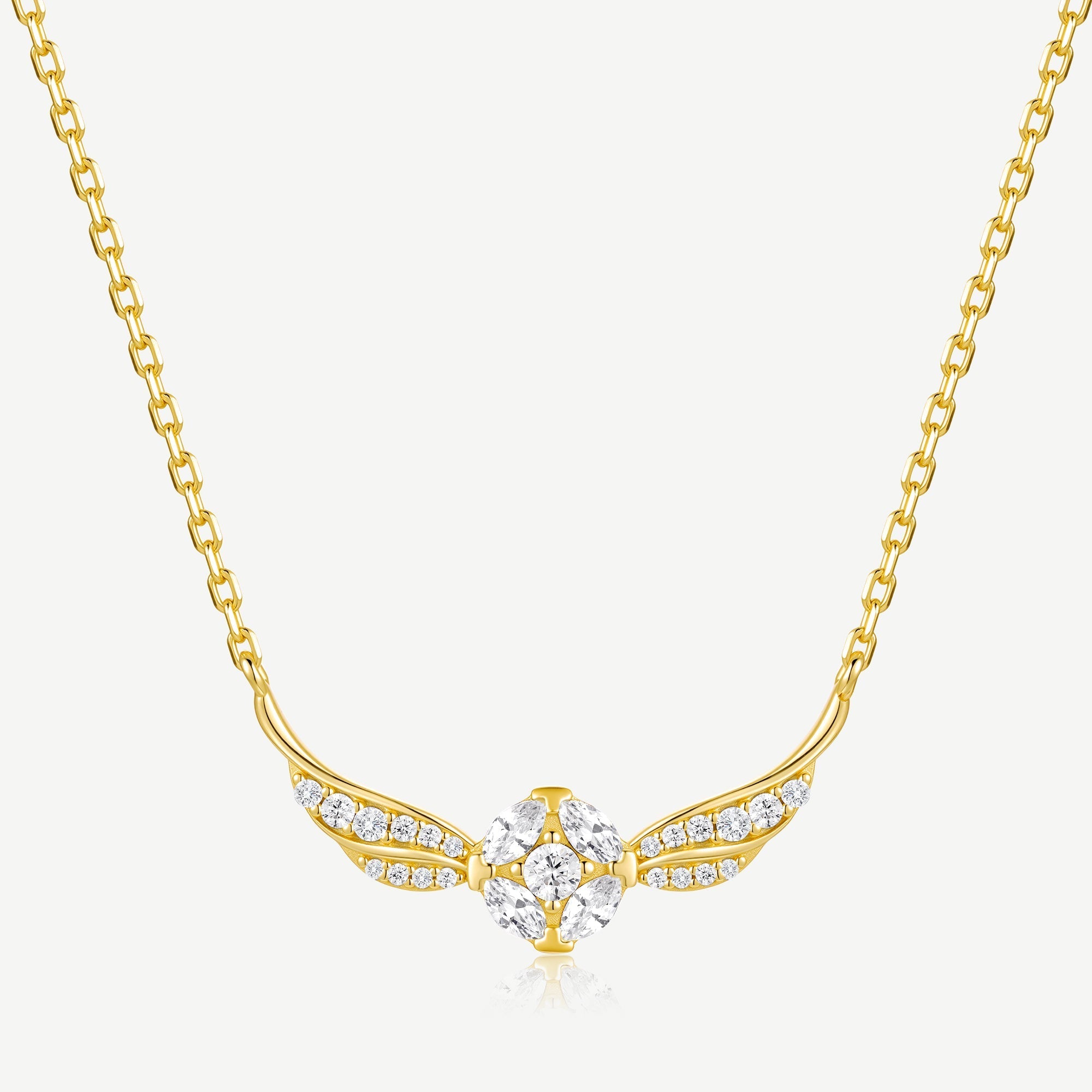 Celyssa Winged Sphere Pendant Necklace
