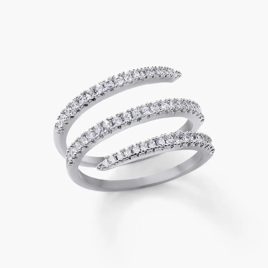 Celyssa Vienne Triple Crystal Stack Ring