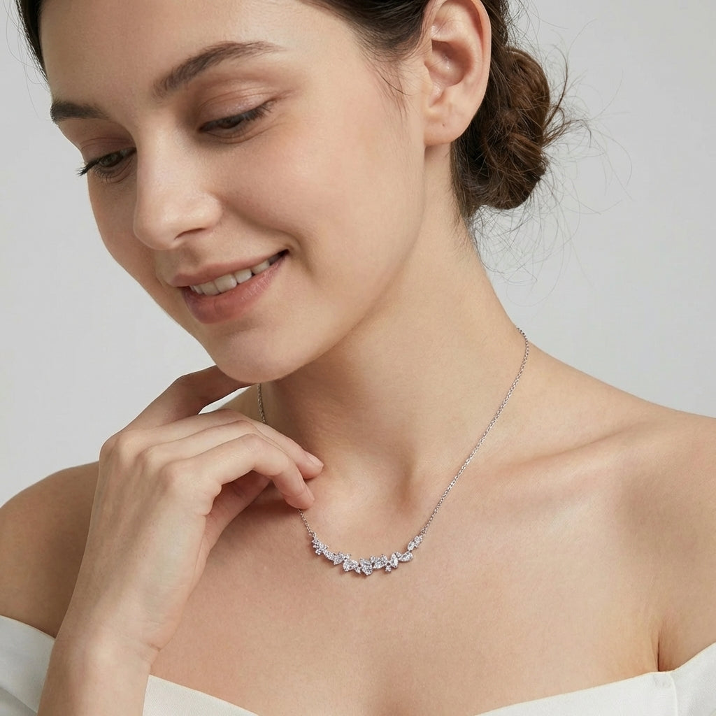Celyssa Wisteria Flower Y Necklace