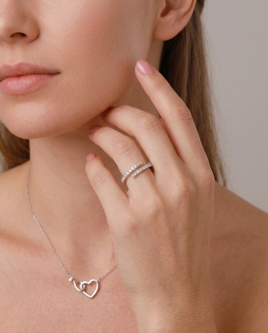 Celyssa Pavé Crystal Layer Ring