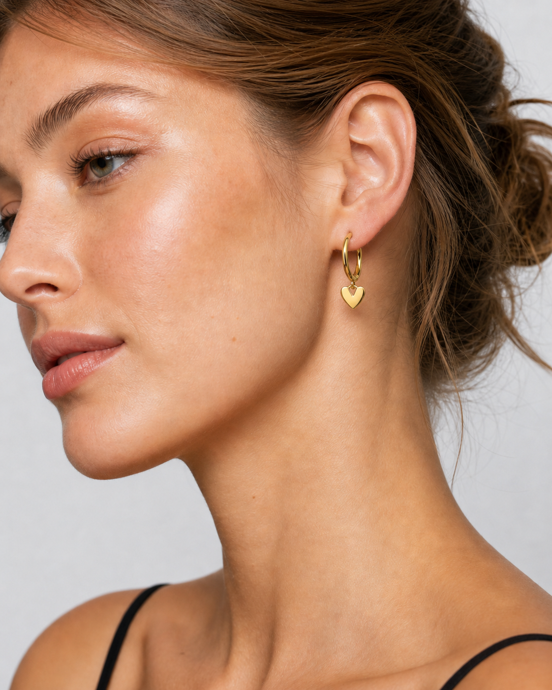 Celyssa Heart Hoop Earrings