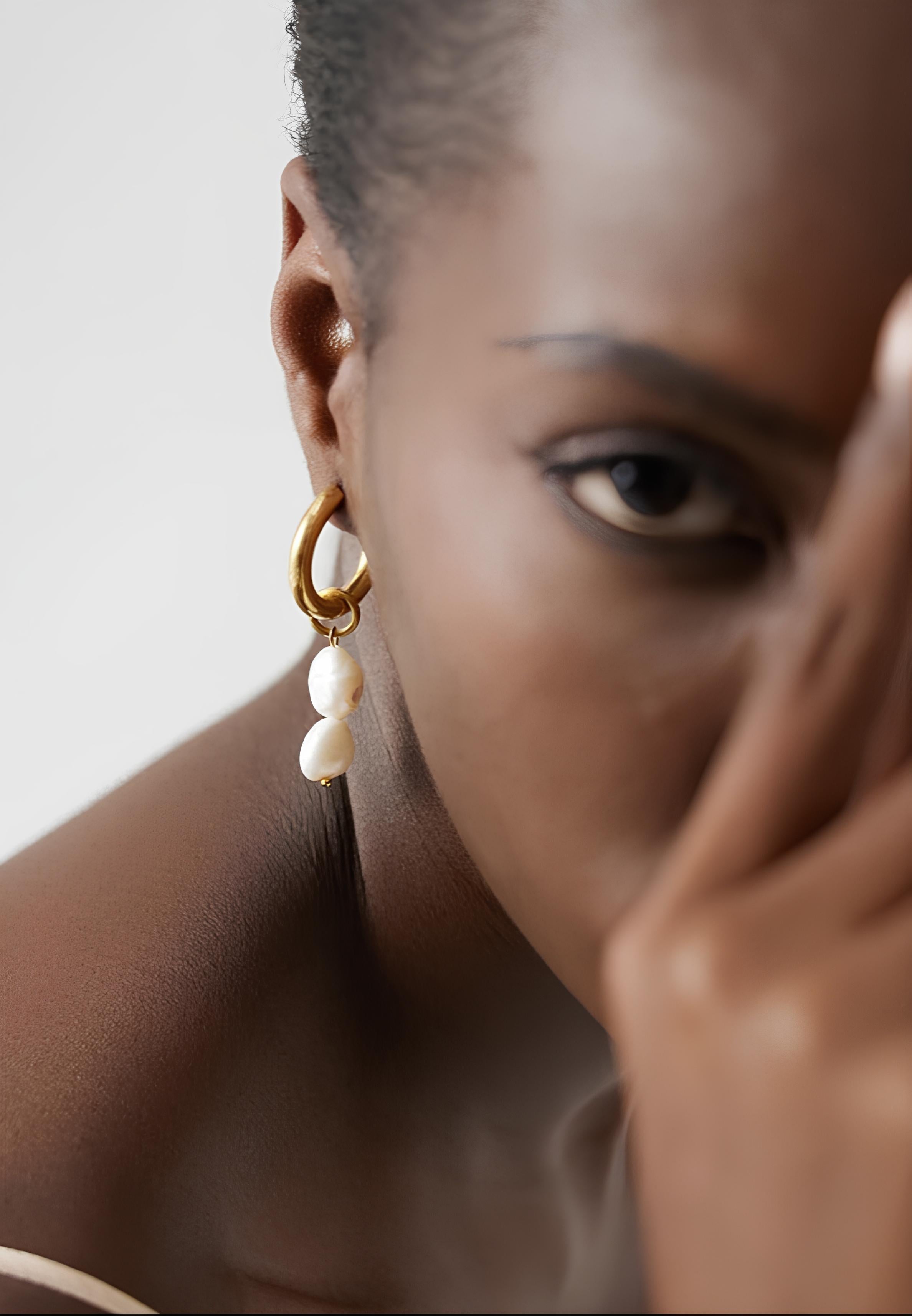 Celyssa Tears of the Sea Freshwater Pearl Earrings