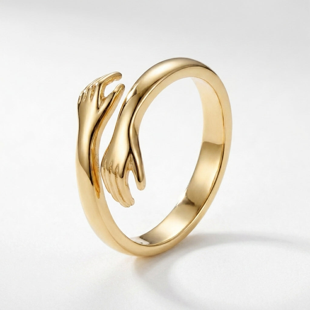 Celyssa Amelie Intertwined Hands Ring