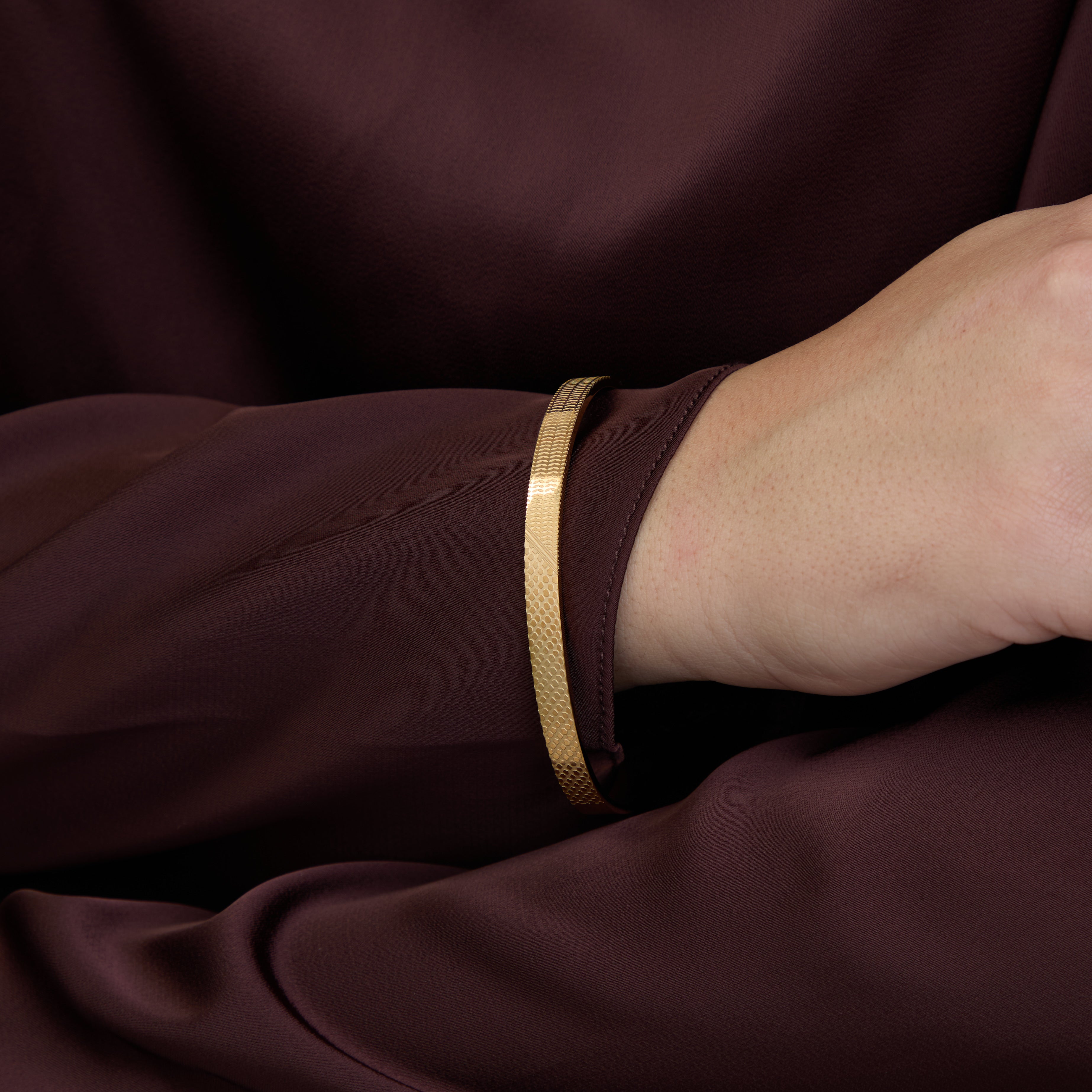 Celyssa Keffiyeh Heritage Cuff Bracelet in 925 Silver Plated