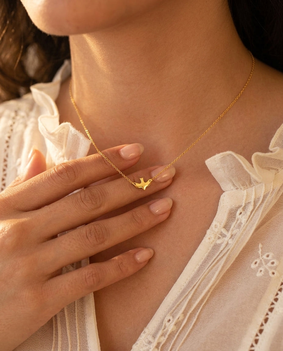 Celyssa Bird Pendant Choker Necklace