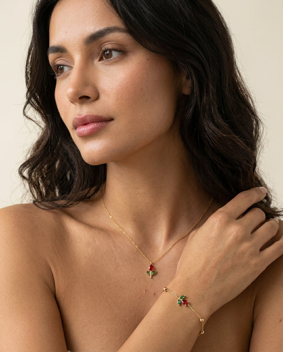 Celyssa Aurelia Tulip Charm Necklace