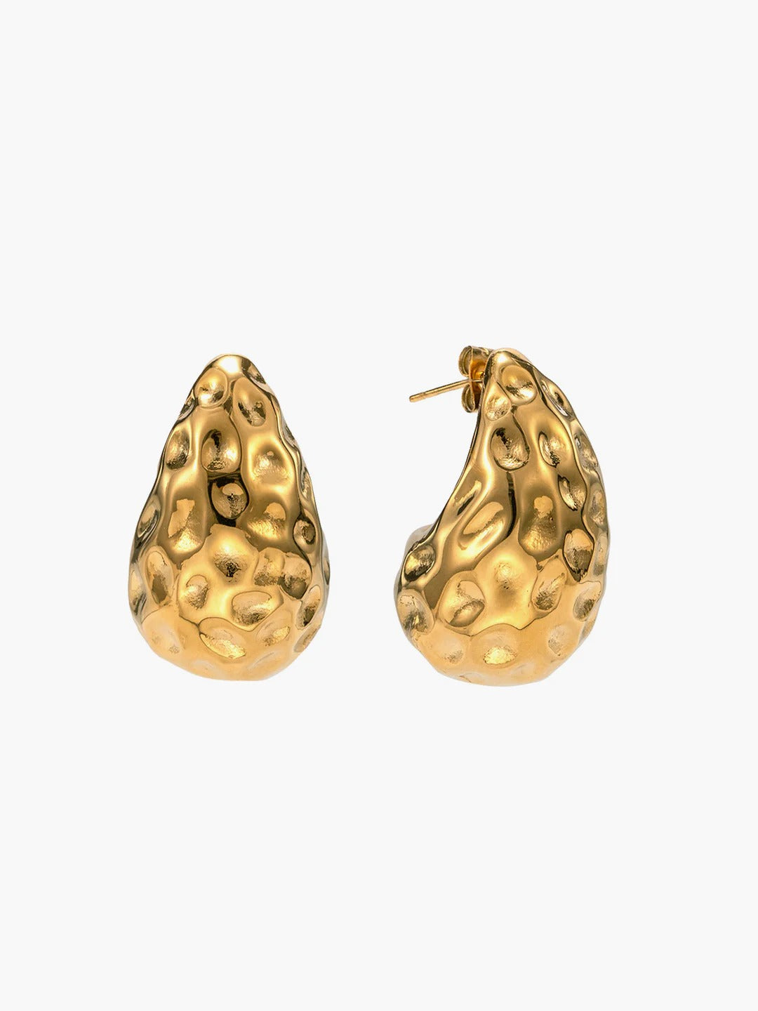 Celyssa Veda Hammered Teardrop Studs