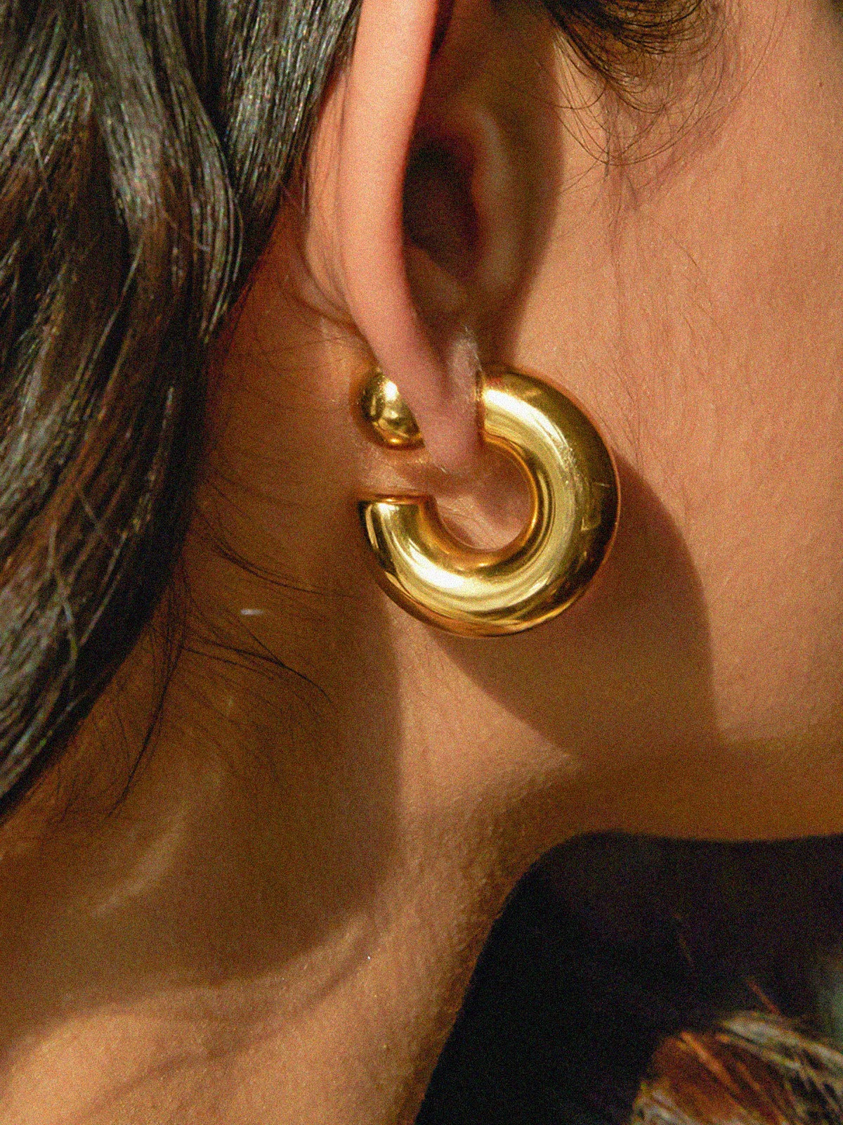 Celyssa Chunky C Shaped Earrings