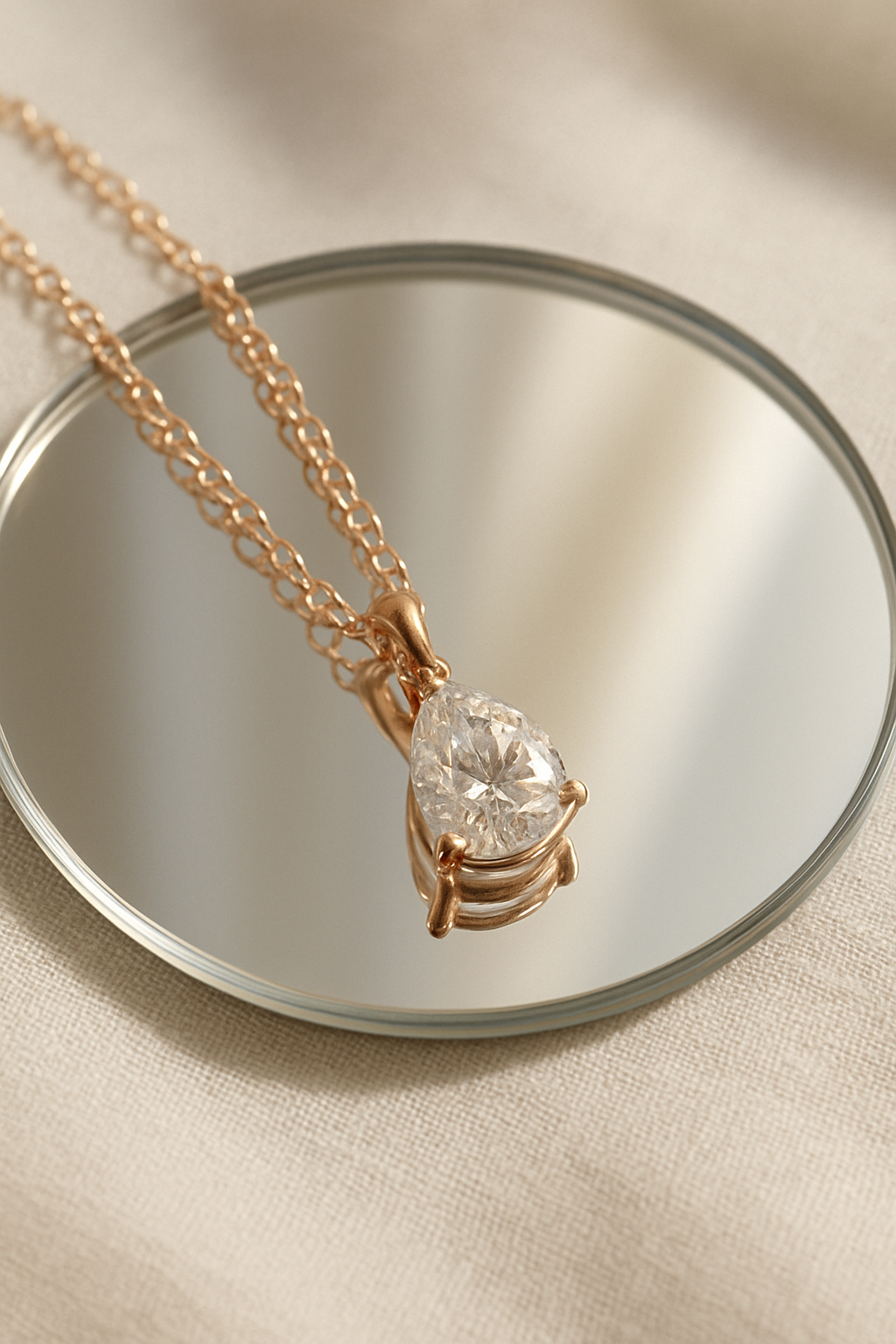 Celyssa Celeste Pear Cut Moissanite Necklace