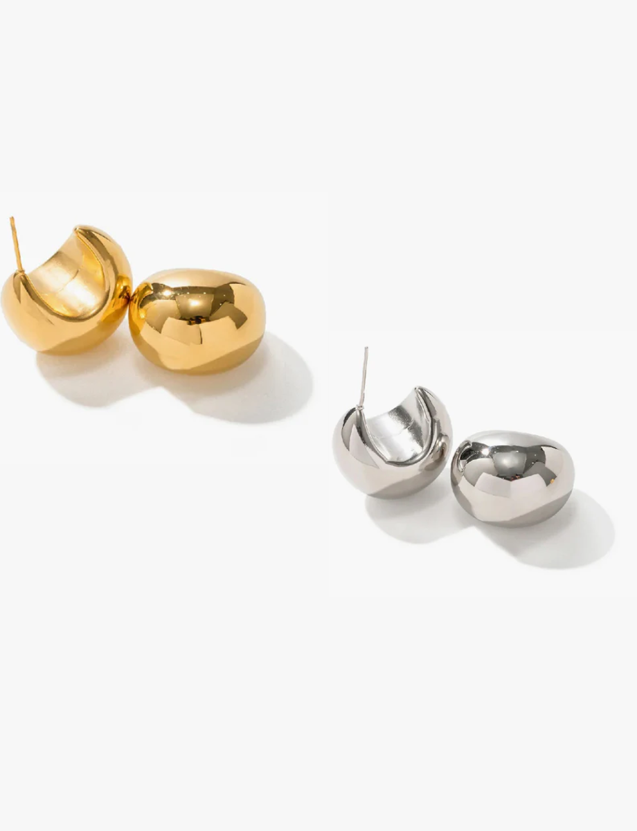Celyssa Crescent Dome Drop Earrings