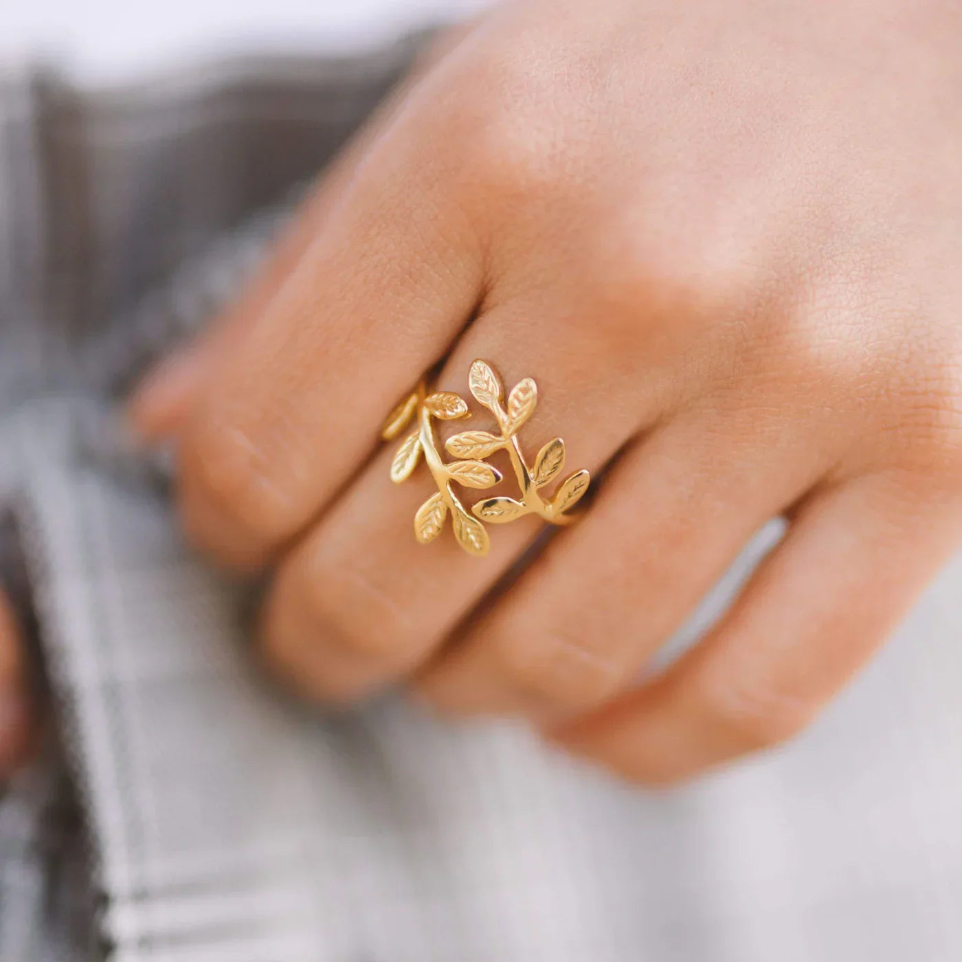 Celyssa Palestine Olive Leaf Heritage Ring