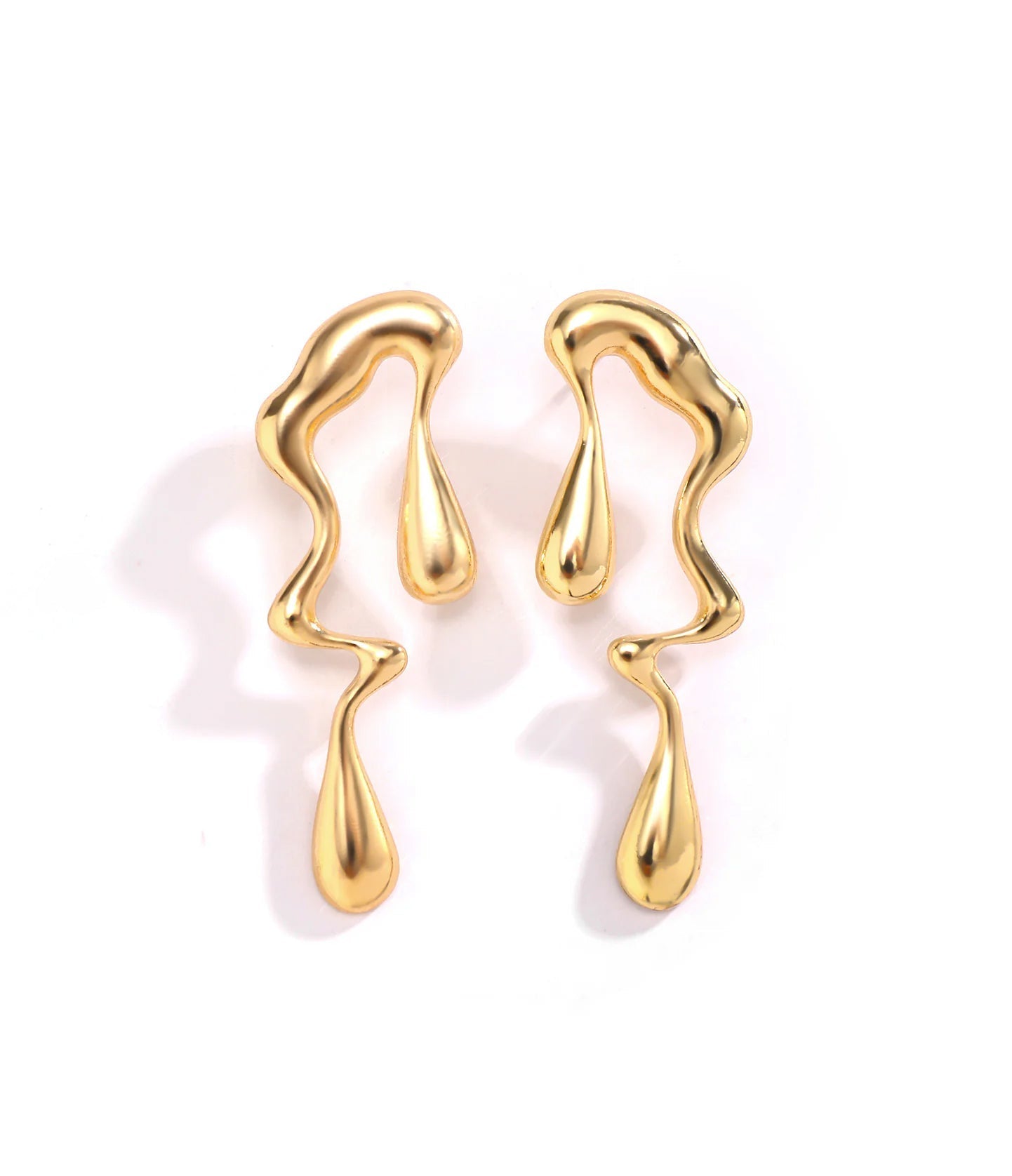 Celyssa Lustrous Flow Drop Earrings