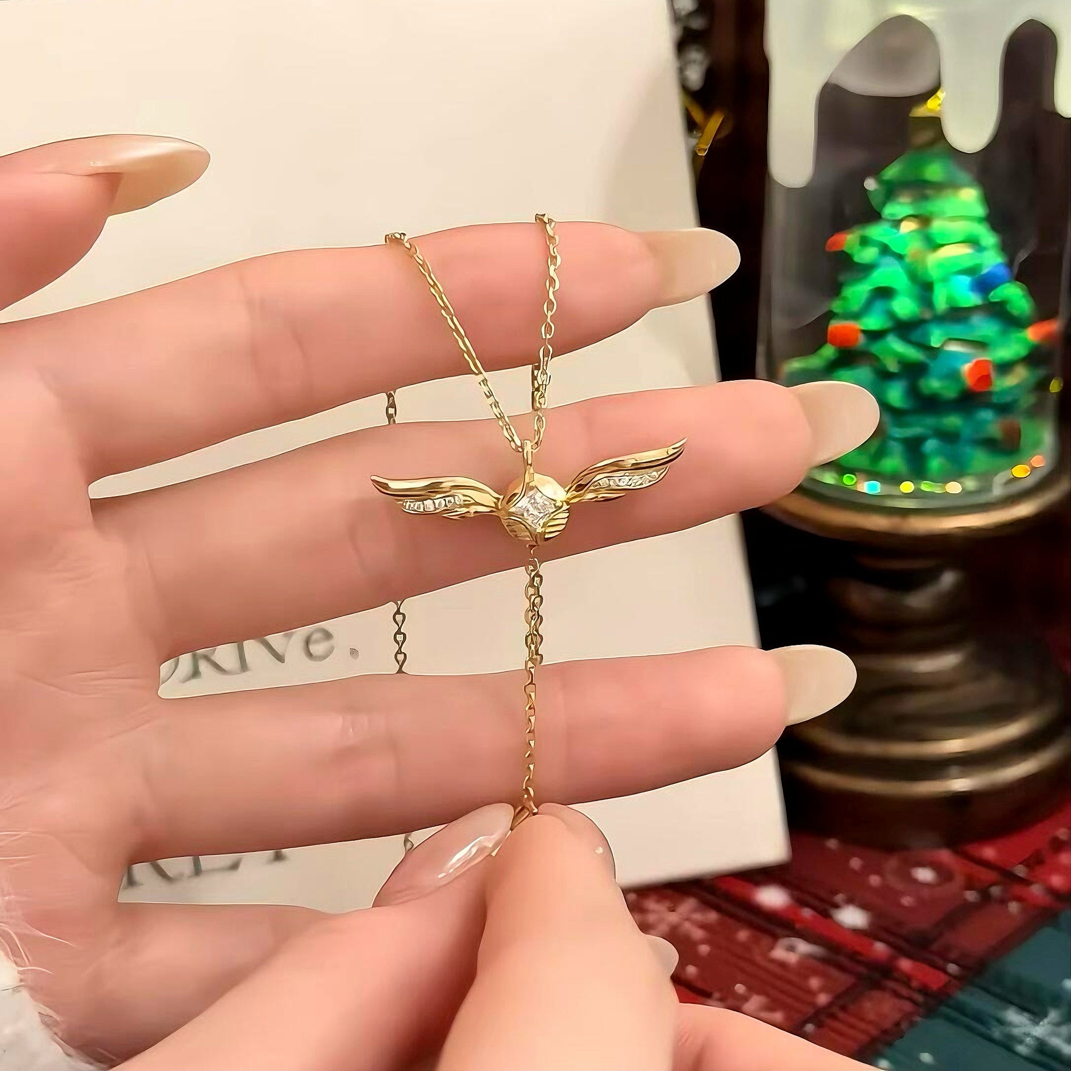 Celyssa Winged Crystal Lariat Y Necklace