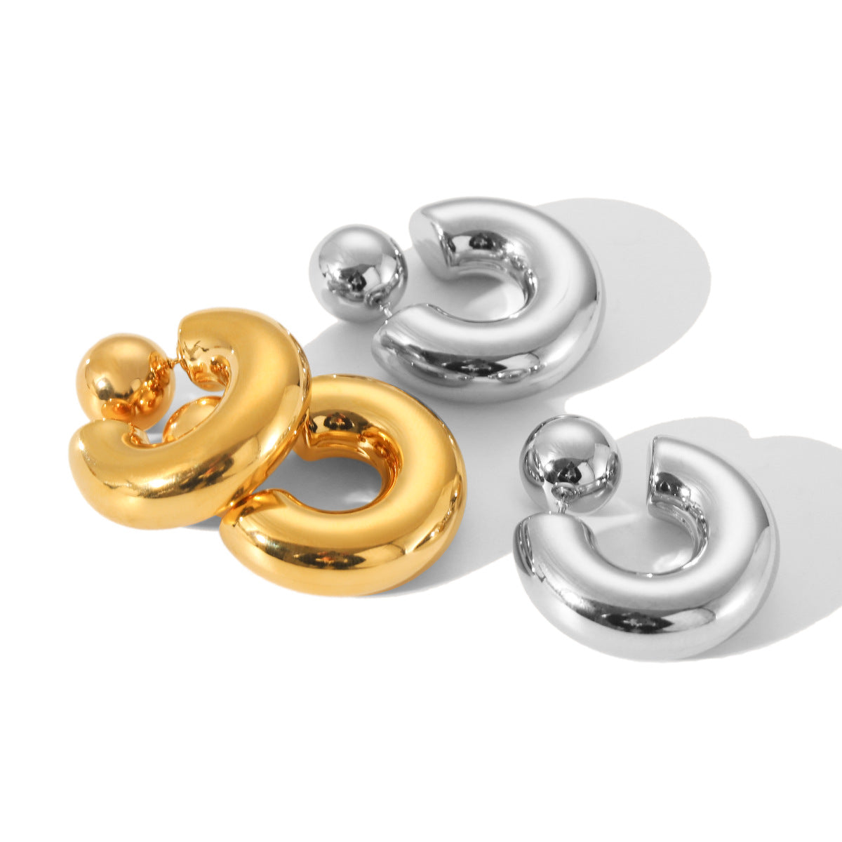 Celyssa Chunky C Shaped Earrings