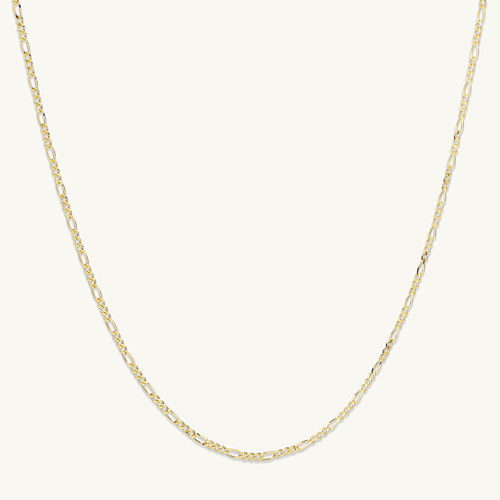 Celyssa Slim Figaro Chain Necklace in 18K Gold Vermeil