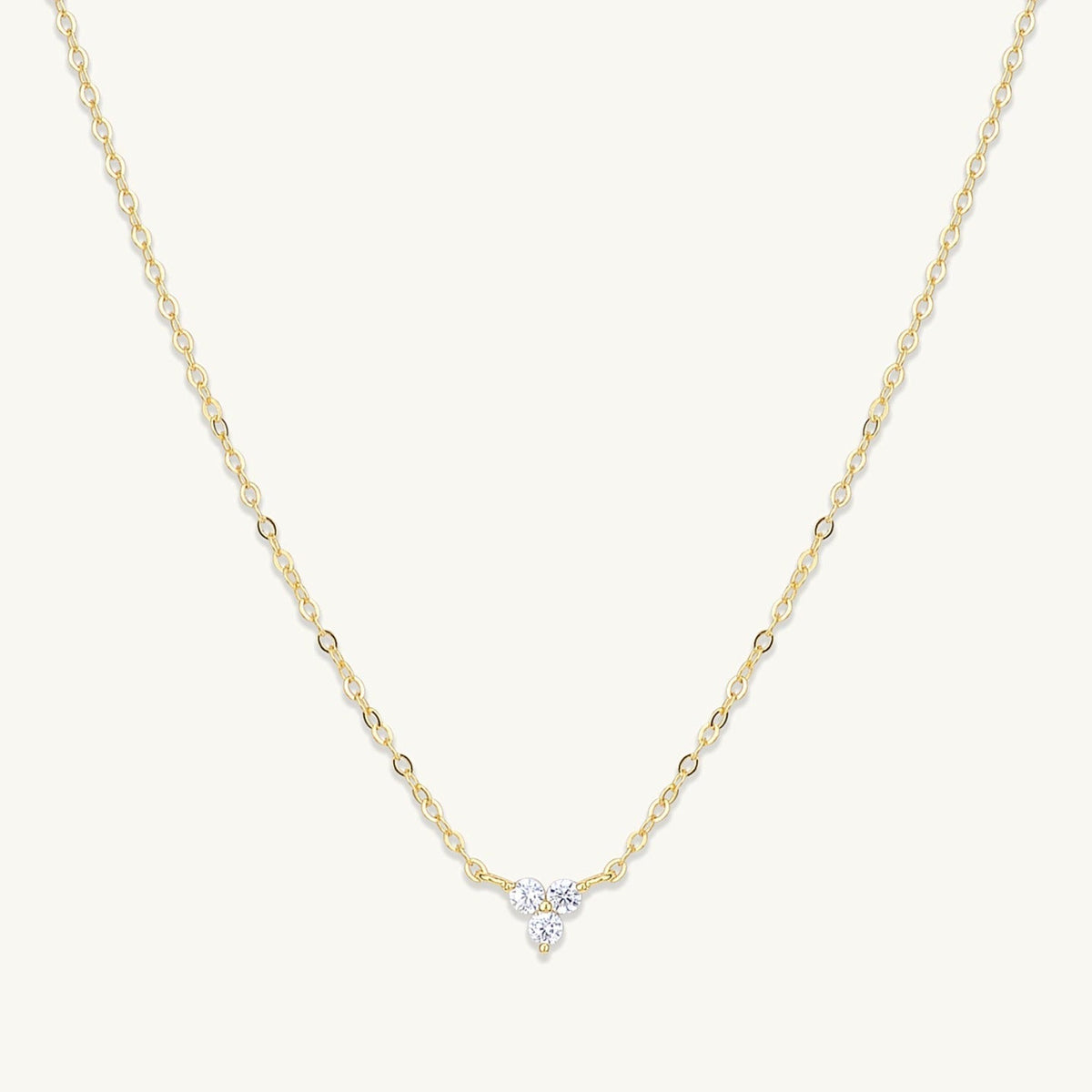 Celyssa Lotus Sapphire Dainty Flower Necklace in 18K Gold Vermeil