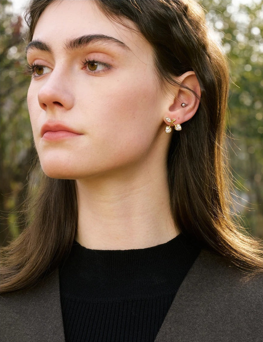 Celyssa Cherry Enchanté Crystal Stud Earrings