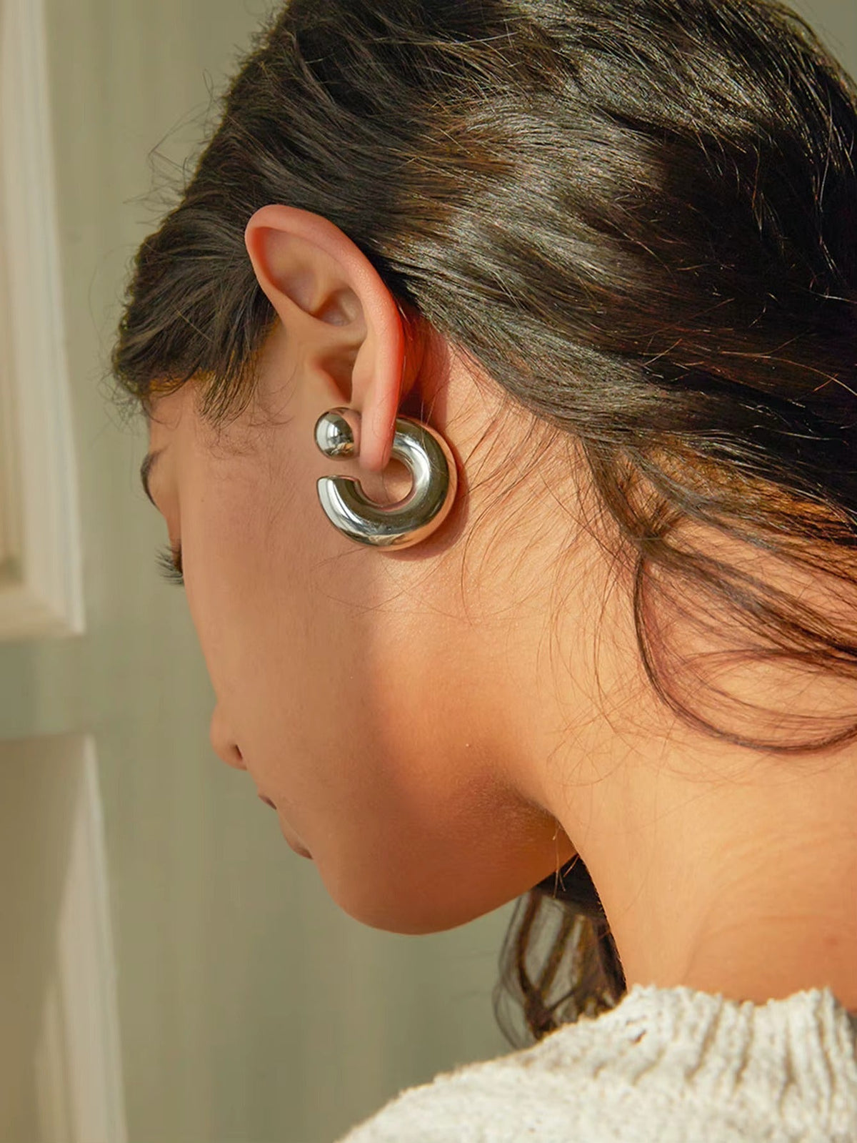 Celyssa Chunky C Shaped Earrings