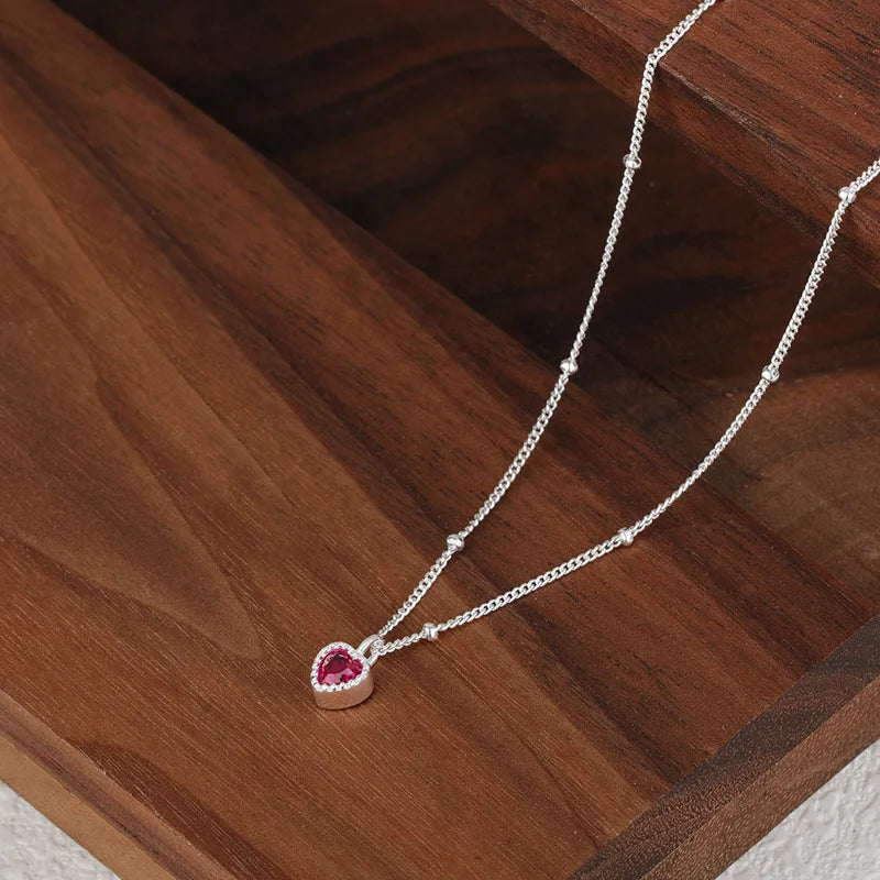 Celyssa Zircon Heart Lock Necklace
