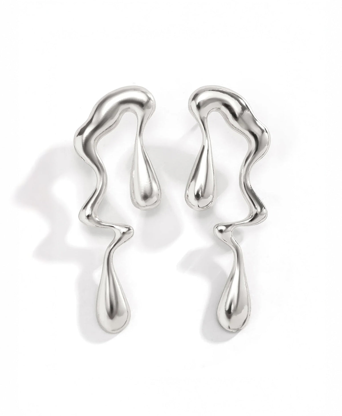 Celyssa Lustrous Flow Drop Earrings