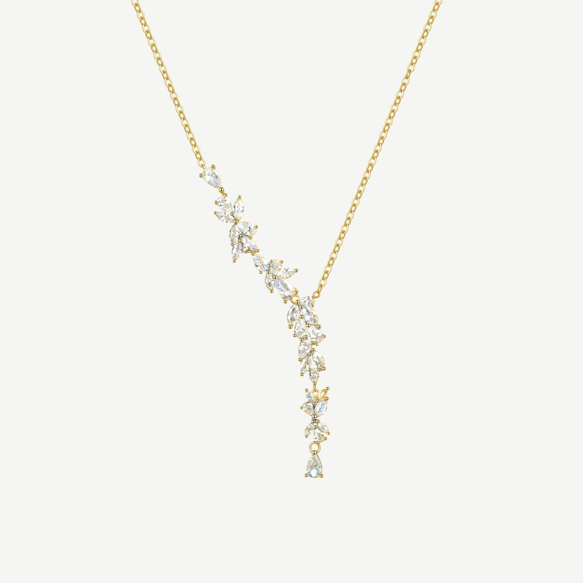 Celyssa Wisteria Flower Drop Y Necklace