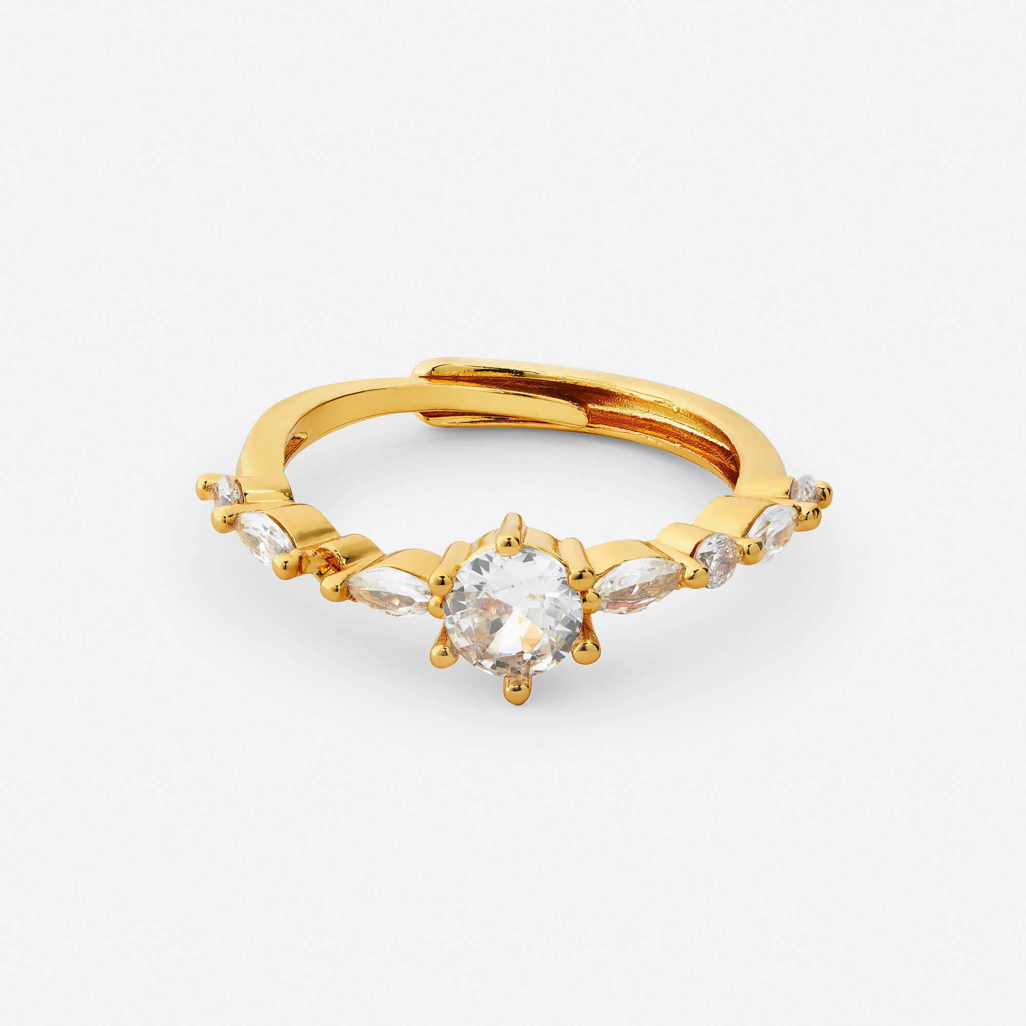 Celyssa Nicole Solitaire Stone Ring in Gold