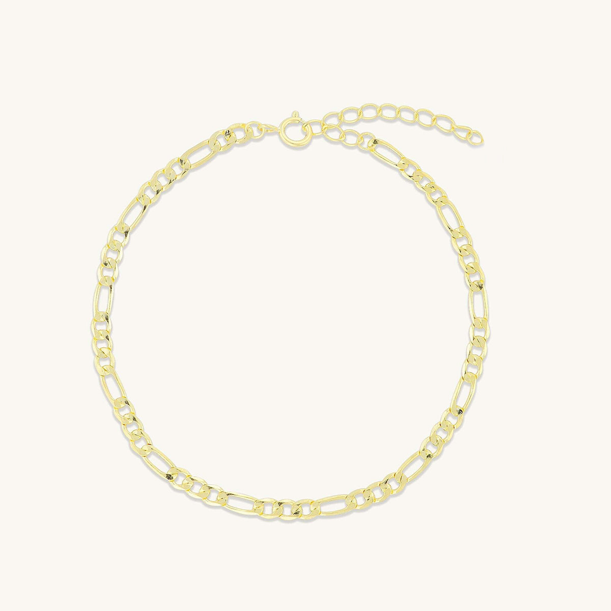 Celyssa Classic Figaro Chain Bracelet in 18K Gold Vermeil