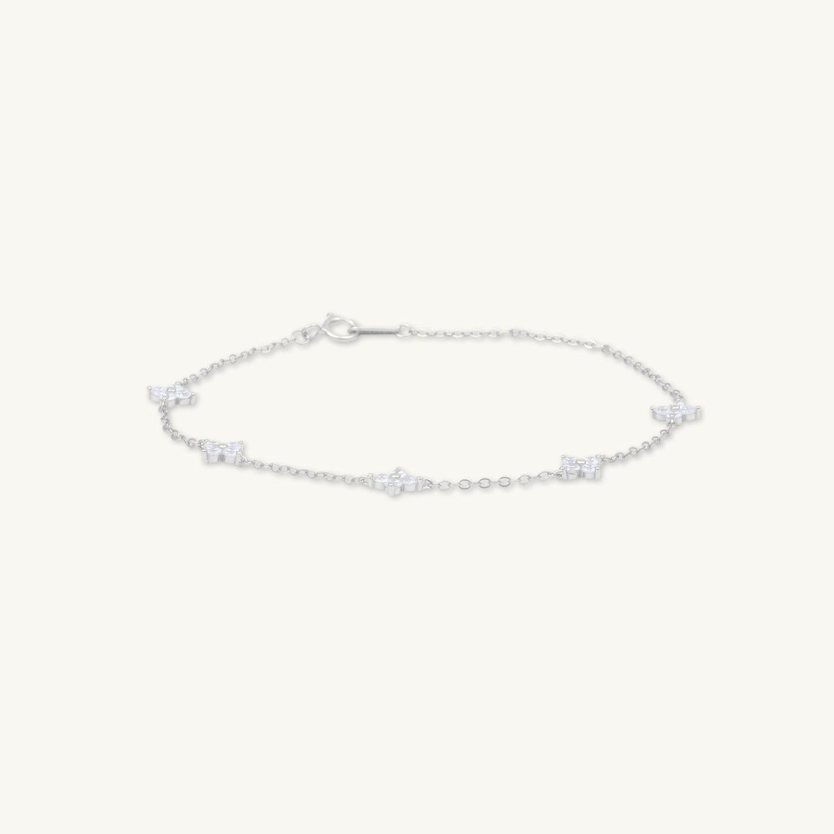Celyssa Clover Station Chain Bracelet