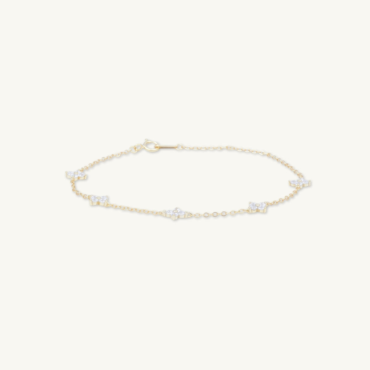 Celyssa Clover Station Chain Bracelet