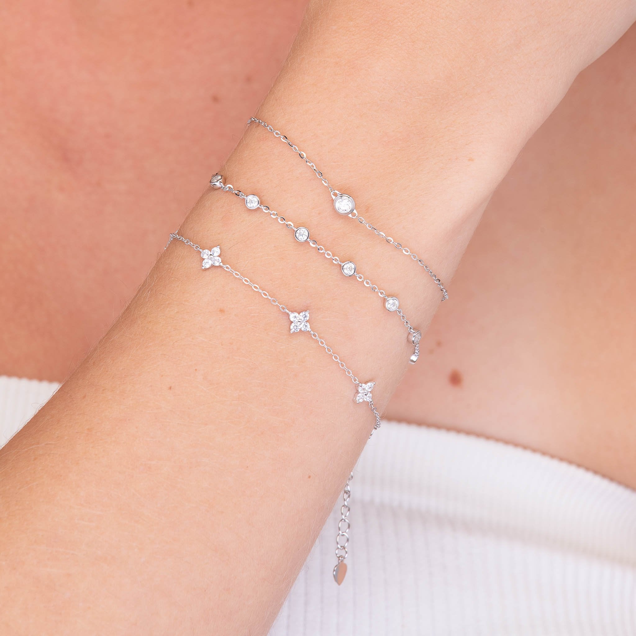 Celyssa Serena Clover Station Bracelet