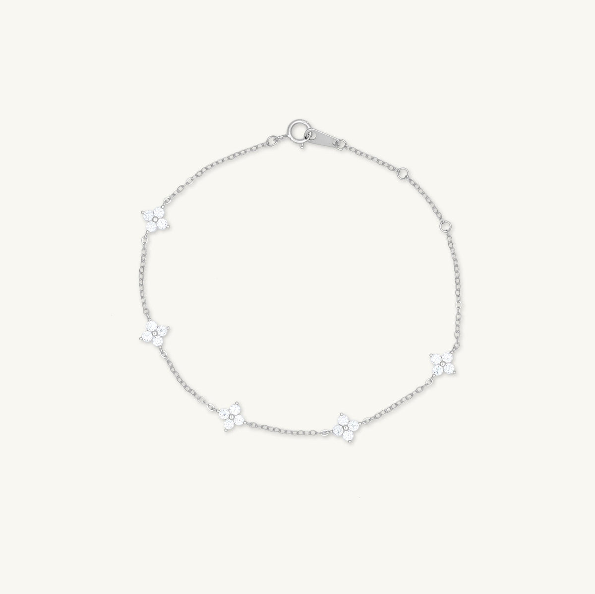 Celyssa Clover Station Chain Bracelet