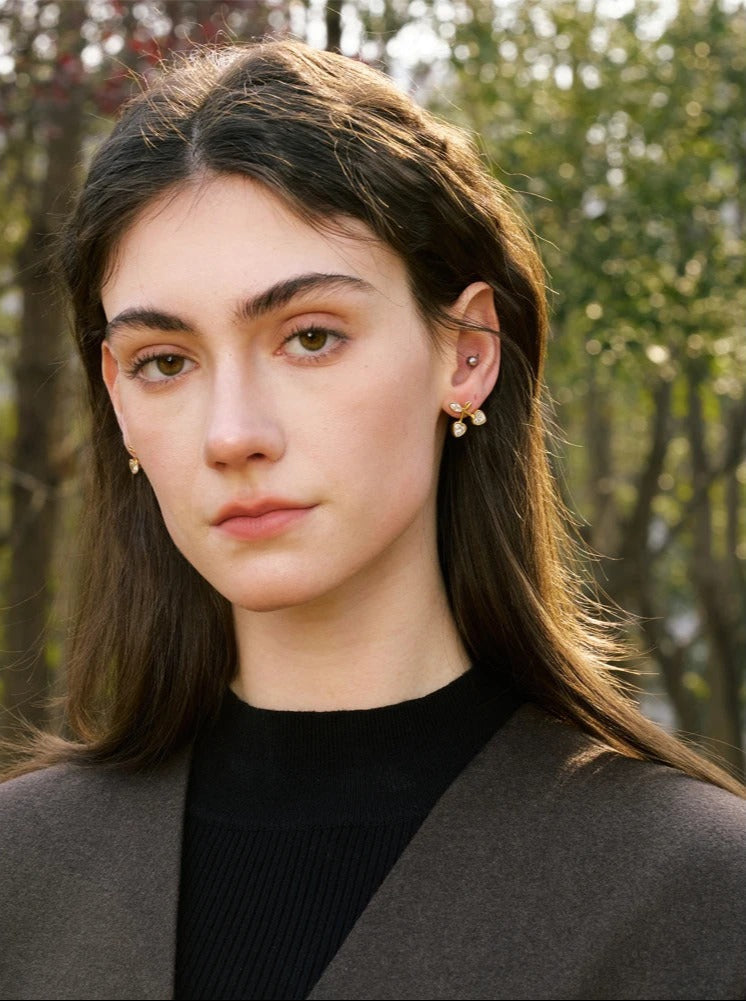 Celyssa Cherry Enchanté Crystal Stud Earrings