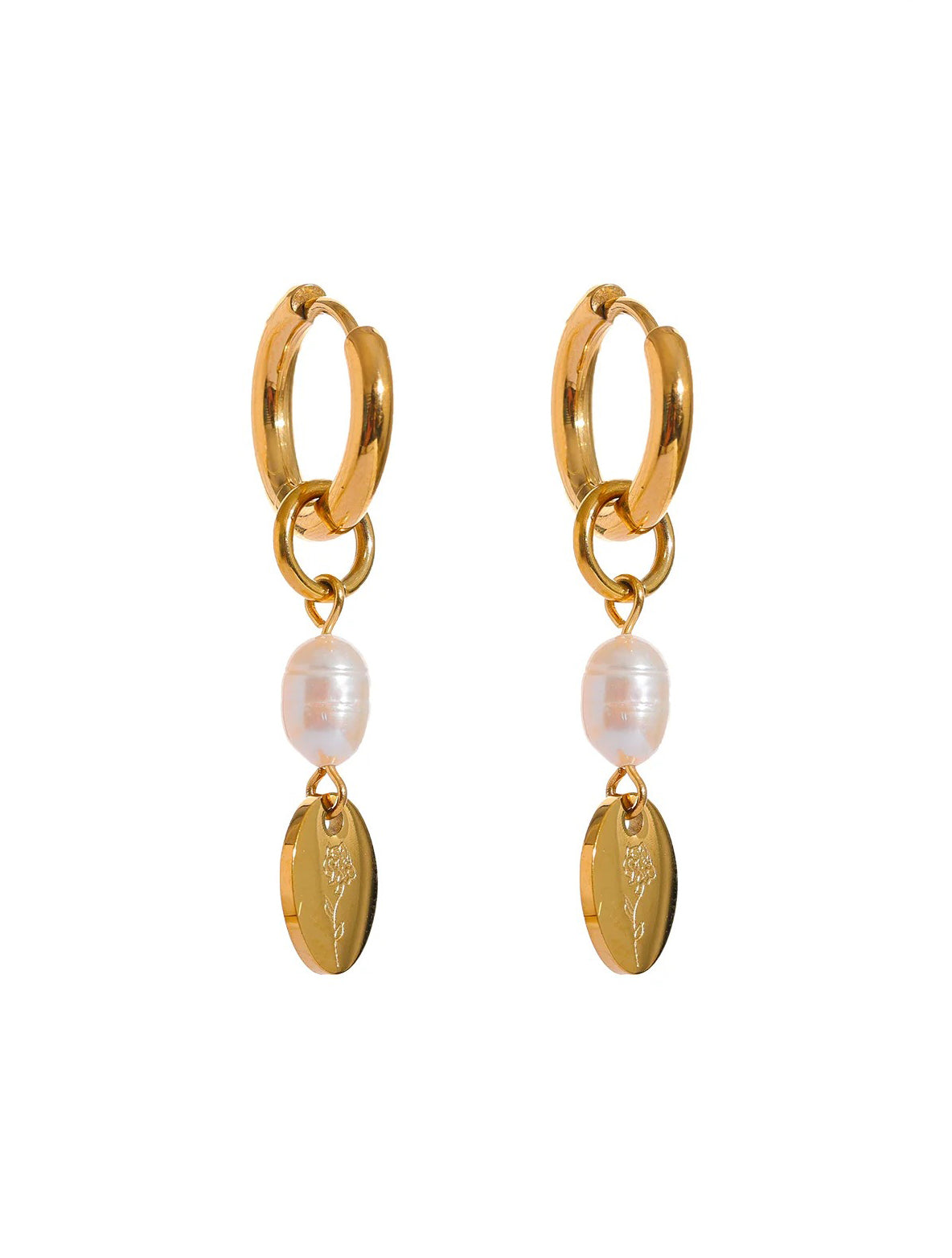 Celyssa Pearl on the Vine Freshwater Pearl Hoops Earrings