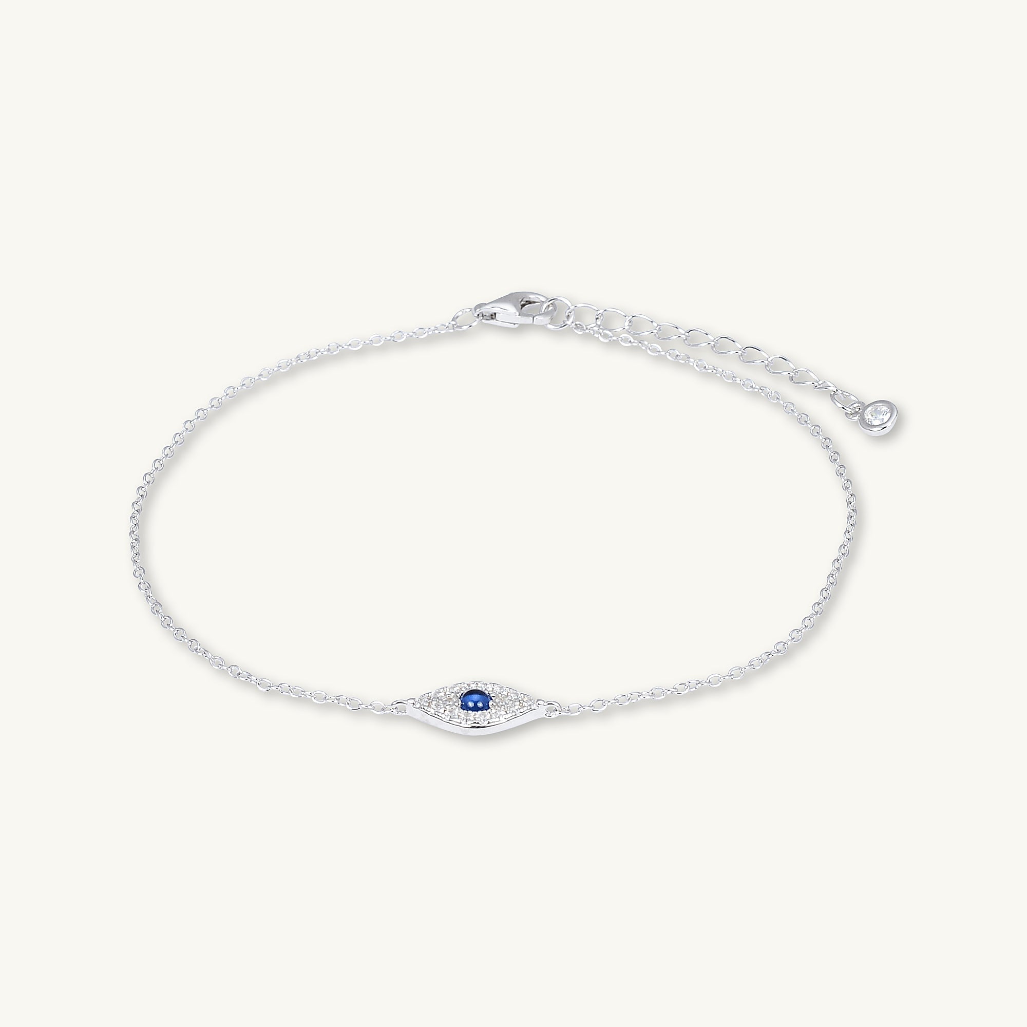 Celyssa Pavé Evil Eye Chain Bracelet