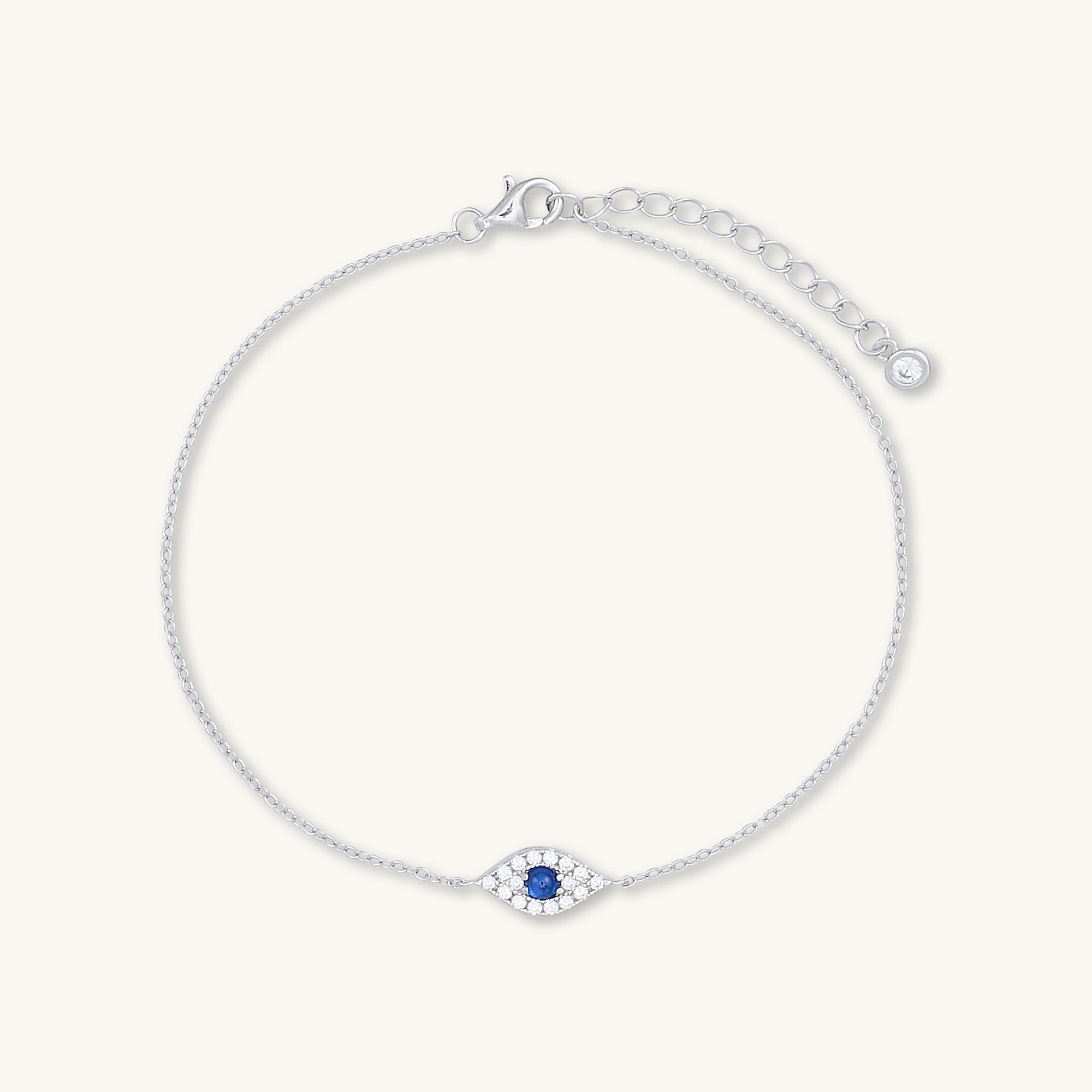 Celyssa Pavé Evil Eye Chain Bracelet