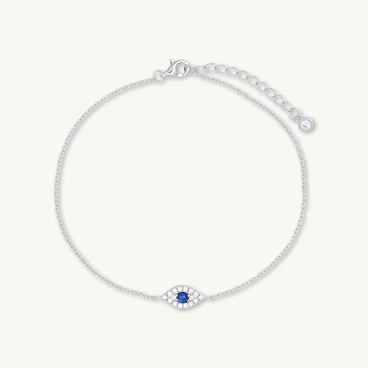 Celyssa Pavé Evil Eye Chain Bracelet
