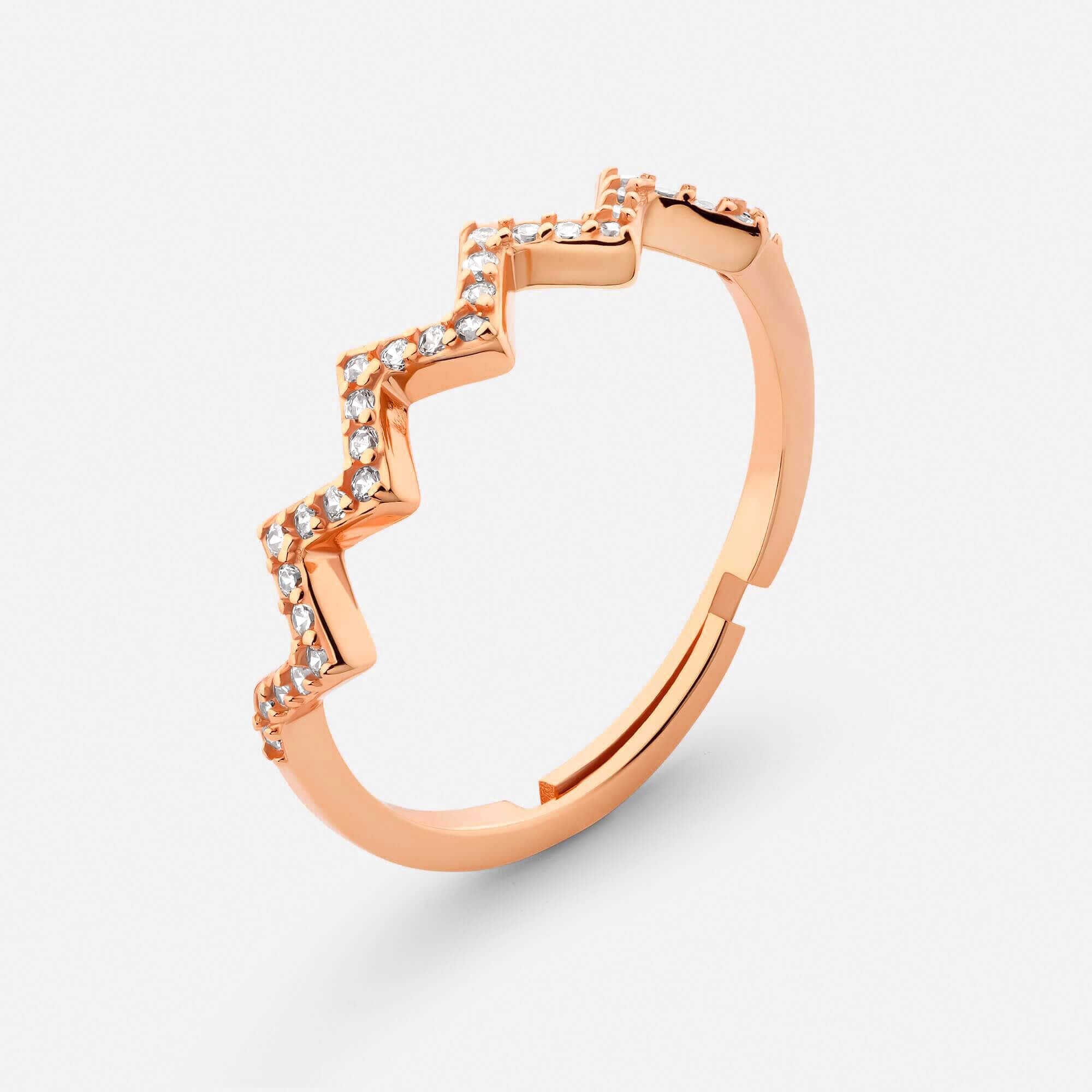 Celyssa Vienne High-Low Wave Ring
