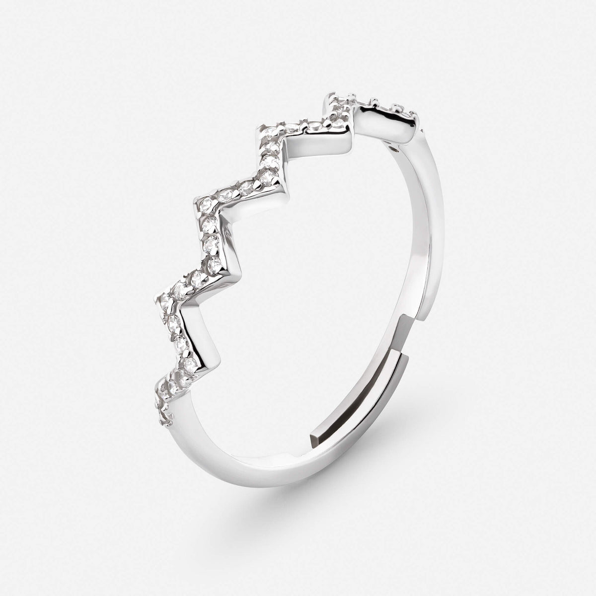 Celyssa Highs & Lows Adjustable Wave Ring