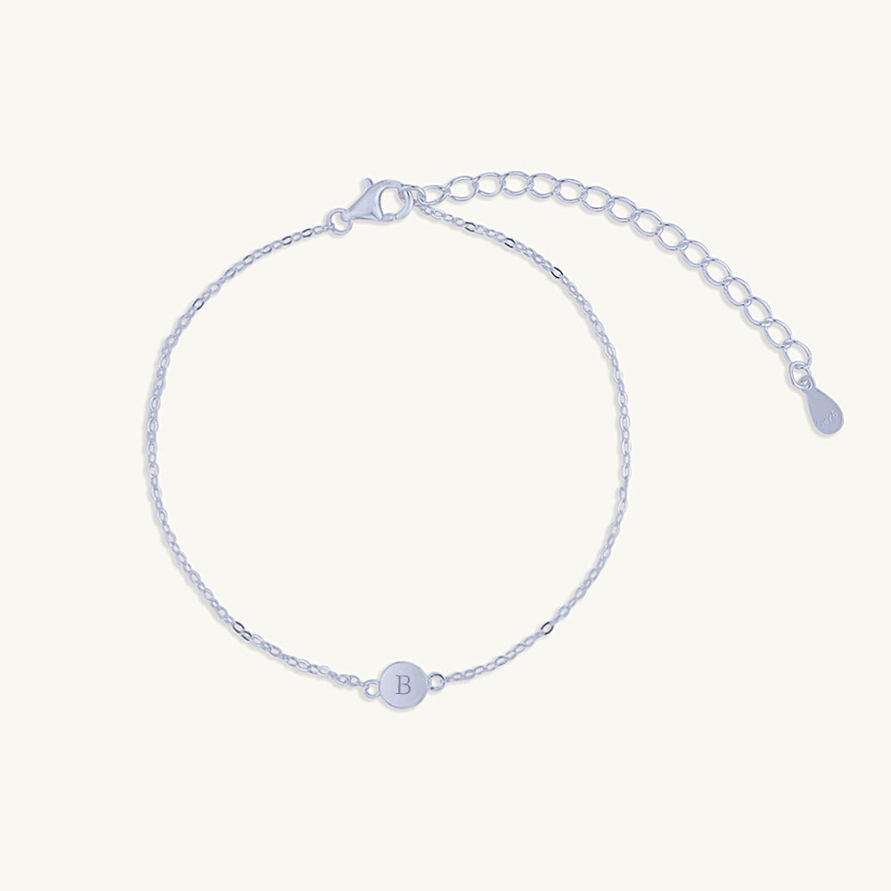 Celyssa Initial Letter Dot Bracelet in 18K Gold Vermeil / E