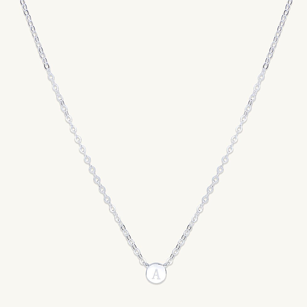 Celyssa Initial Letter Dot Necklace in 18K Gold Vermeil / H